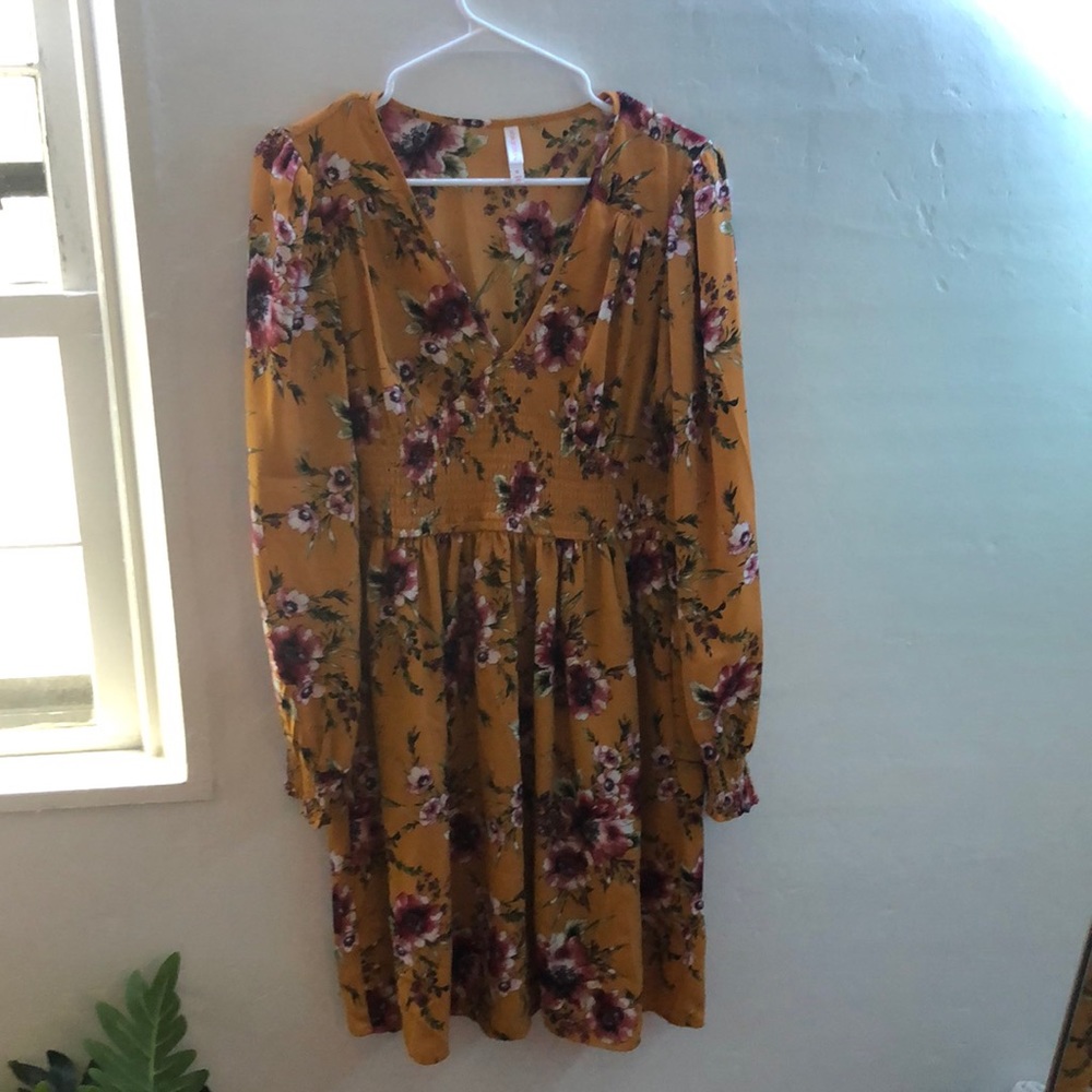 Yellow Floral Dress